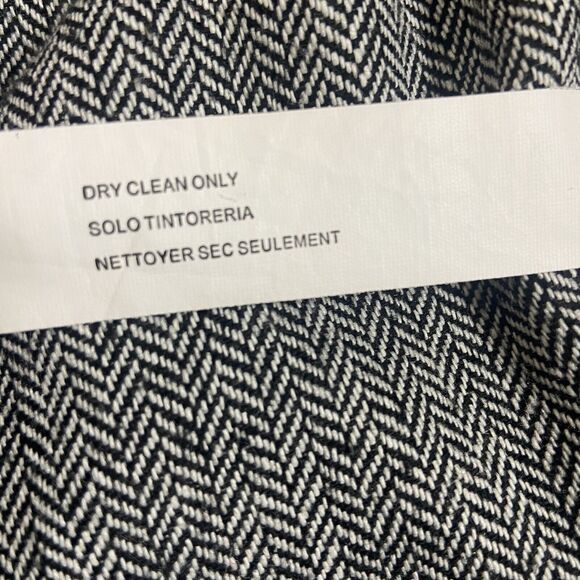 Eloquii Pants Size 18 Paperbag Herringbone Gray Black White High Rise - Picture 11 of 14